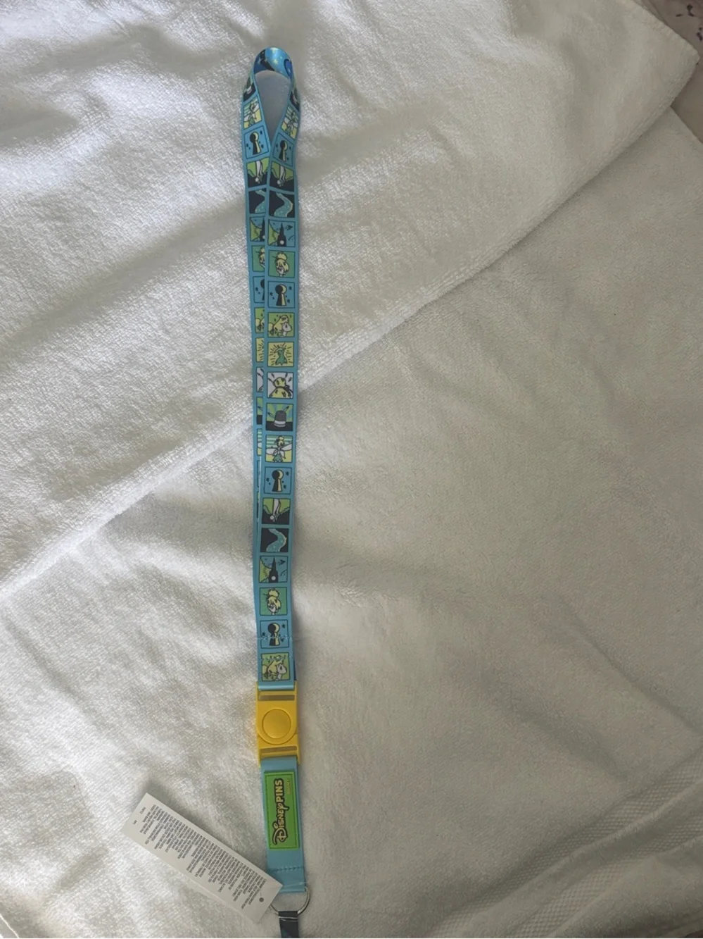 Disney Blue and Yellow Tinkerbell Lanyard with Character Panels